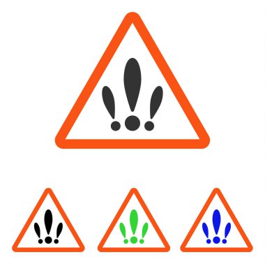 Birden çok sorunları düz vektör simgesi