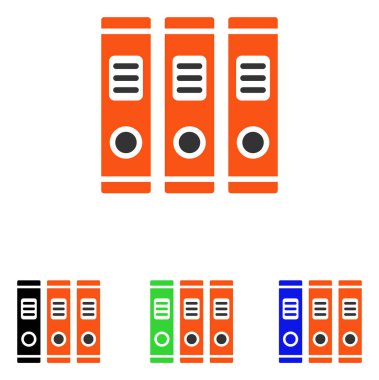 Office kitap düz vektör simgesi