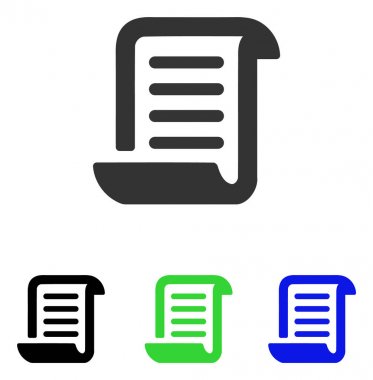 Kağıt rulo düz vektör simgesi