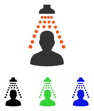 Hasta dezenfeksiyon düz vektör simgesi