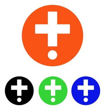 Eczane düz vektör simgesi