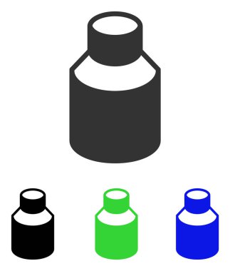 Phial düz vektör simgesi