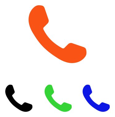 Telefon alıcı düz vektör simgesi