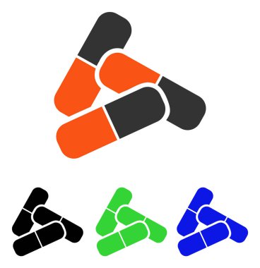 Haplar Düz Vektör Simgesi