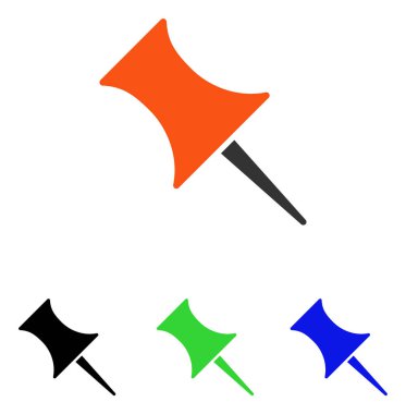 PIN düz vektör simgesi