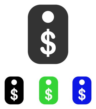 Fiyat etiketi düz vektör simgesi