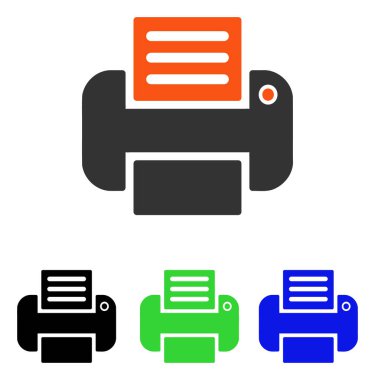 Yazdırma düz vektör simgesi