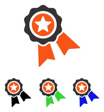 Kalite mühür düz vektör simgesi