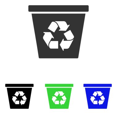 Geri Dönüşüm Kutusu'nu düz vektör simgesi