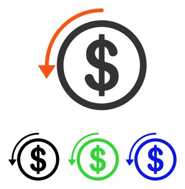 Düz vektör simge iade