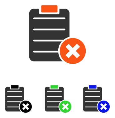 Form düz vektör simge reddetmek