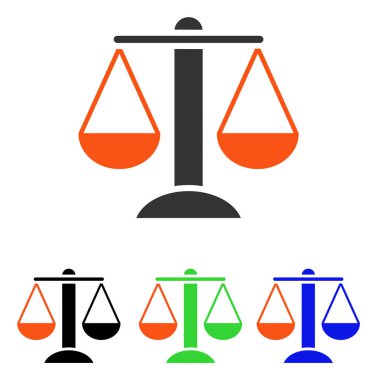 Ölçekler düz vektör simgesi