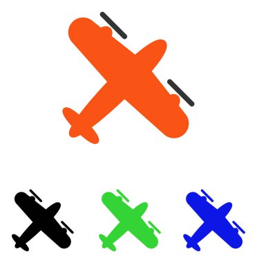 Vida uçak düz vektör simgesi