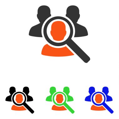 Arama hasta düz vektör simgesi