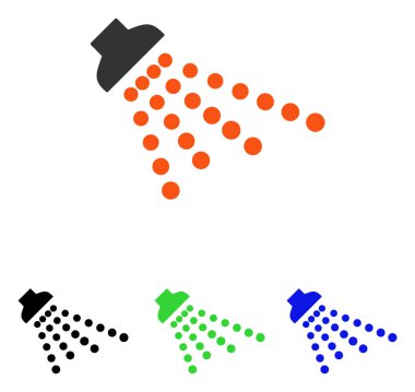 Duş düz vektör simgesi