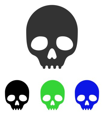 kafatası düz vektör simgesi