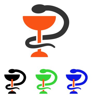 Yılan Kupası düz vektör simgesi