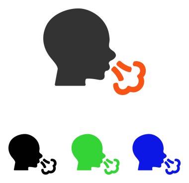 Düz vektör simge hapşırma