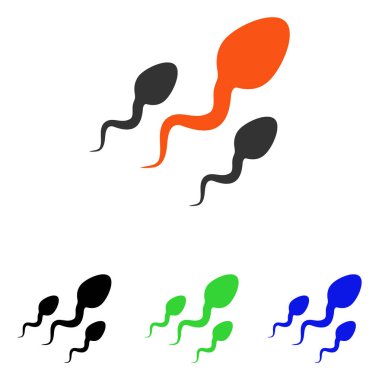 Sperm düz vektör simgesi