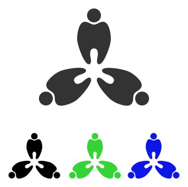 Stomatology düz vektör simgesi