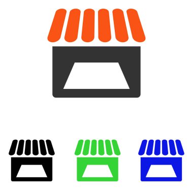 Mağaza düz vektör simgesi