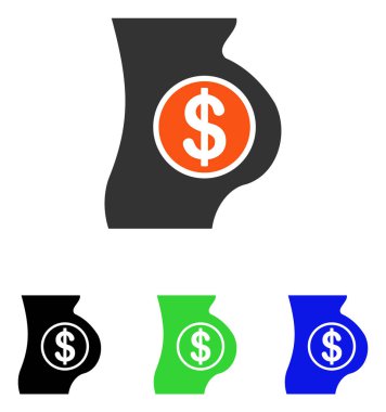 Vekil anne düz vektör simgesi