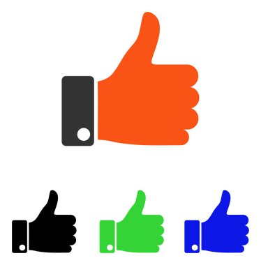 Başparmak yukarı düz vektör simgesi