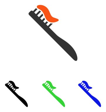 Diş fırçası düz vektör simgesi