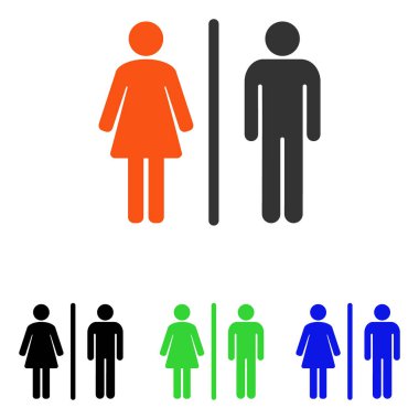 WC düz vektör simgesi