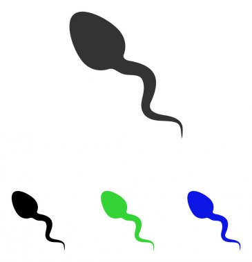 Zoosperm düz vektör simgesi