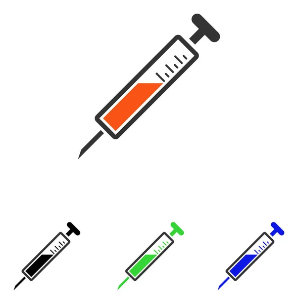 Ícone do vetor liso da injeção —  Vetores de Stock