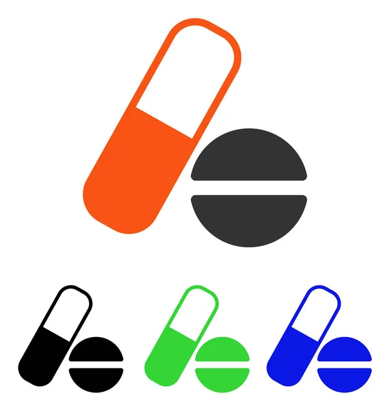 Icono de vector plano de medicación — Archivo Imágenes Vectoriales