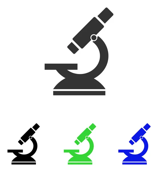 Microscoop platte vector pictogram — Stockvector