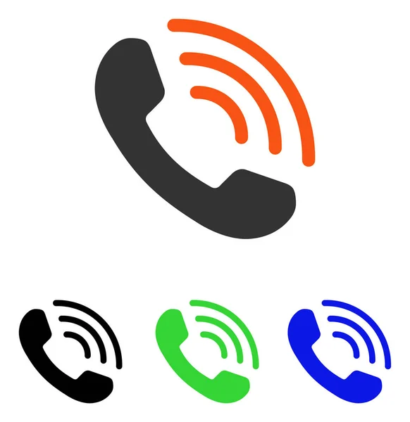 Llamada telefónica plana Vector Icono — Vector de stock