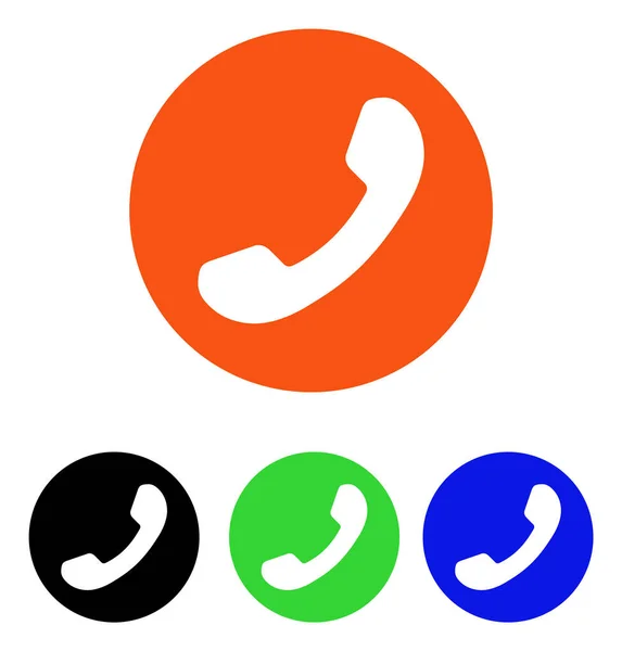 Numero di telefono Icona vettoriale piatta — Vettoriale Stock