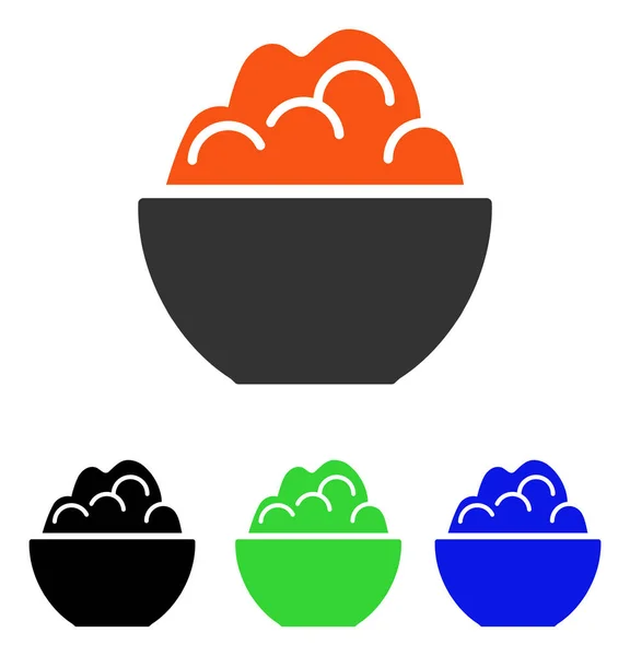 Icona vettoriale piatta porridge — Vettoriale Stock