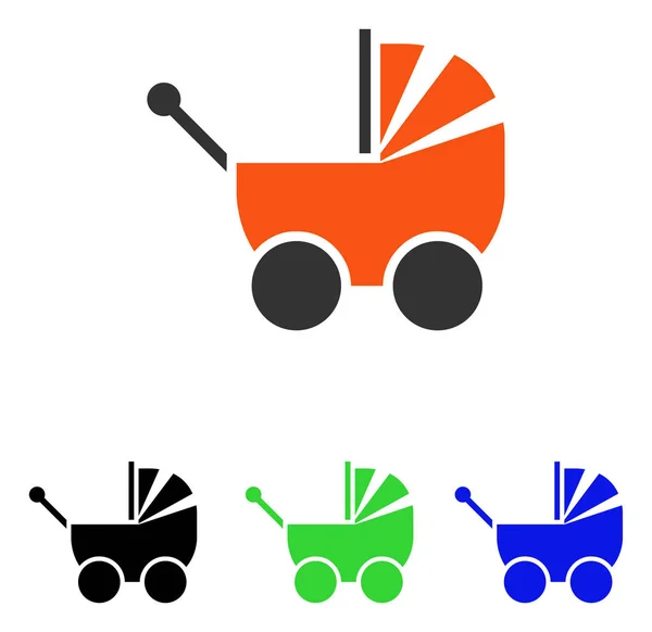 Icono de vector plano Pram — Vector de stock