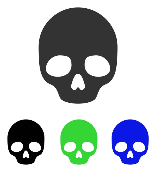 Totenkopf flache Vektorsymbole — Stockvektor