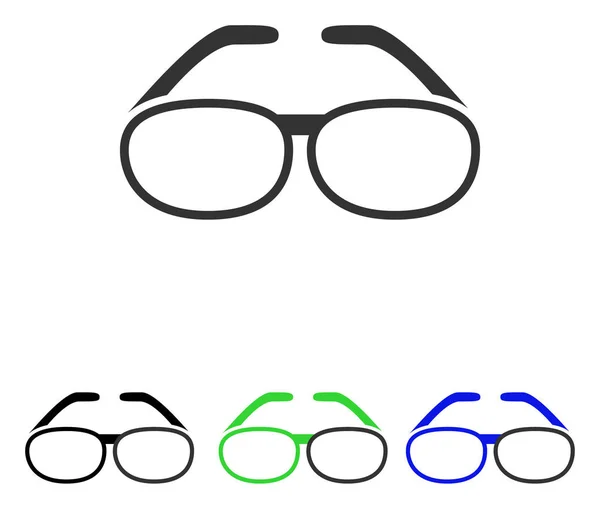 Icono de vector plano de gafas — Vector de stock