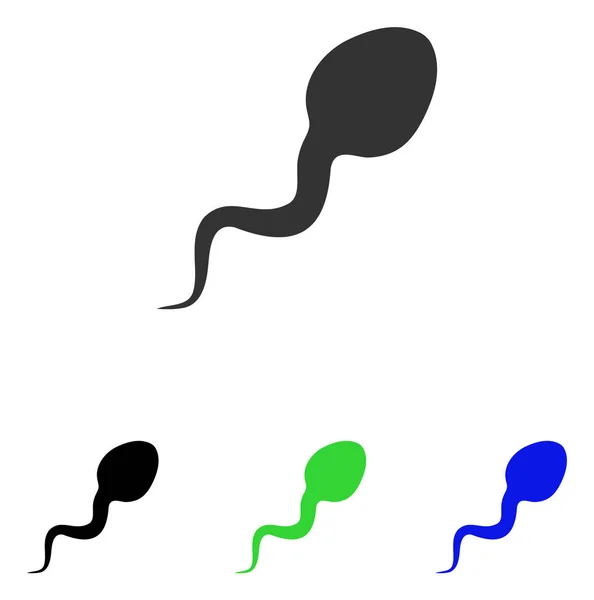 Icono de Vector plano de espermatozoide — Archivo Imágenes Vectoriales