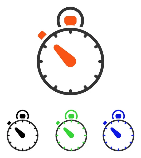 Stopwatch Flat Vector Icon — Stock Vector