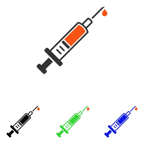 Vaccinatie platte Vector Icon — Stockvector