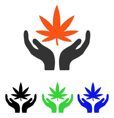 Esrar bakım düz vektör simgesi