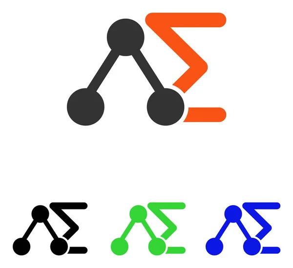 Chemische Formel flacher Vektorsymbol — Stockvektor