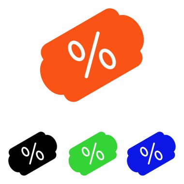 Etiket düz vektör simge indirim