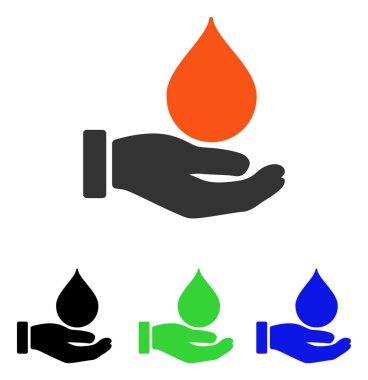 Bağış kan düz vektör simgesi