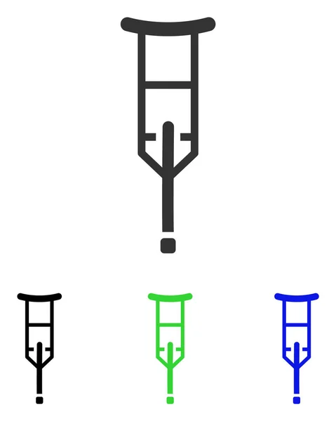 Icône vectorielle plate de béquille — Image vectorielle