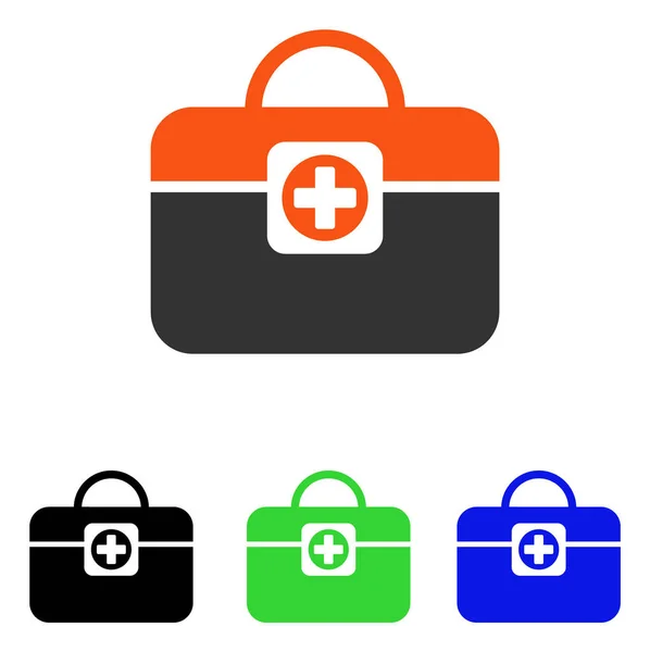 Medic Case Flat Vector Icon — Stock Vector