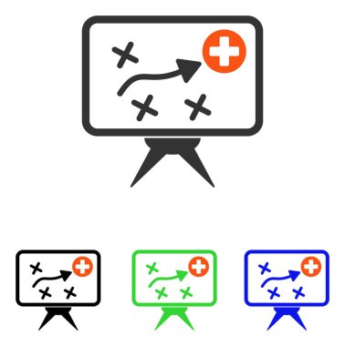 Sağlık stratejisi düz vektör simgesi