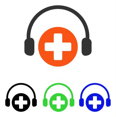 Hastane arama hizmeti düz vektör simgesi